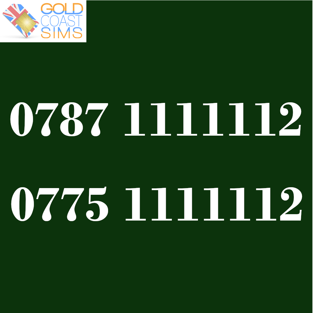 0787 1111112 & 0775 1111112 Pair