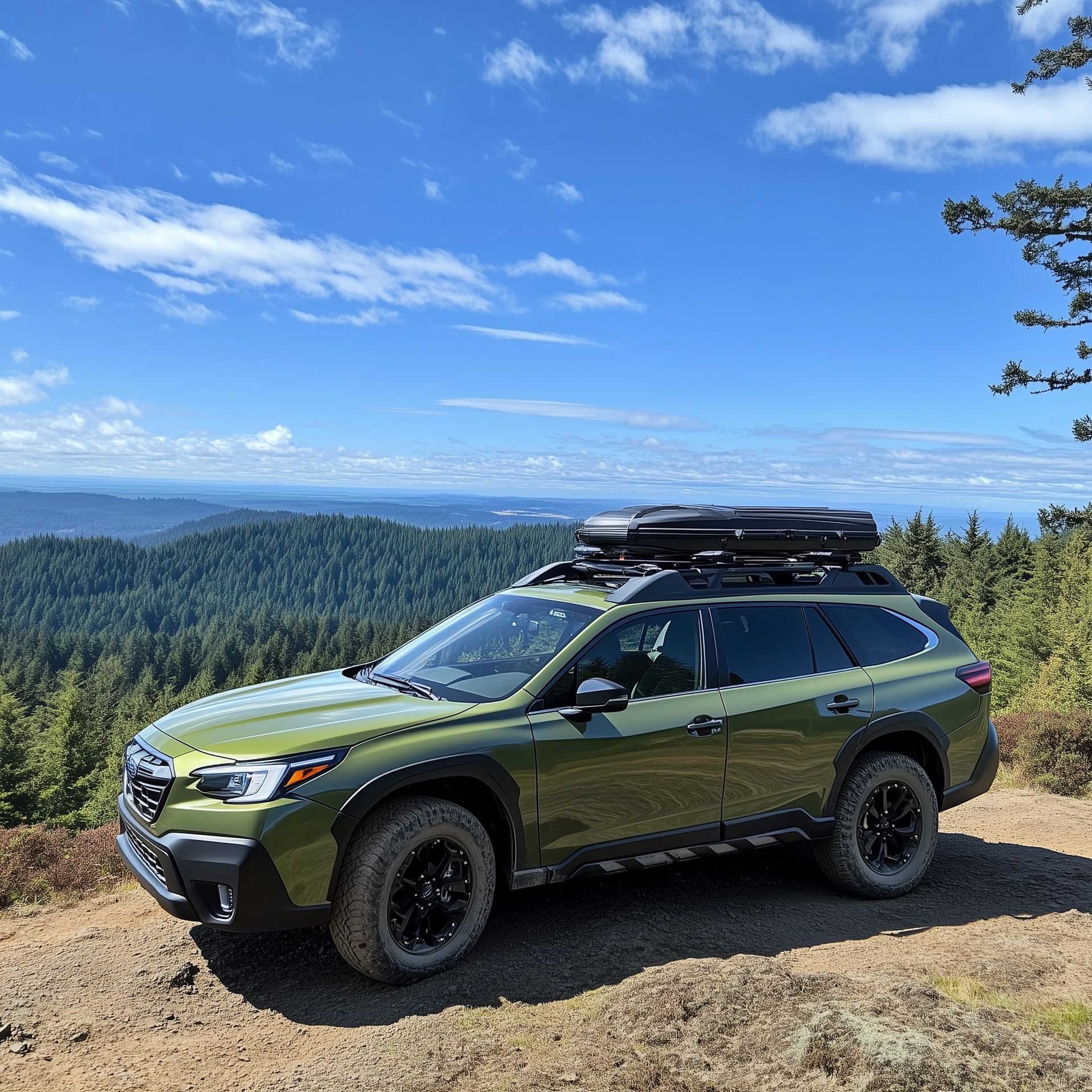 A 2023 Subaru Outback in the mountains of Southern Oregon