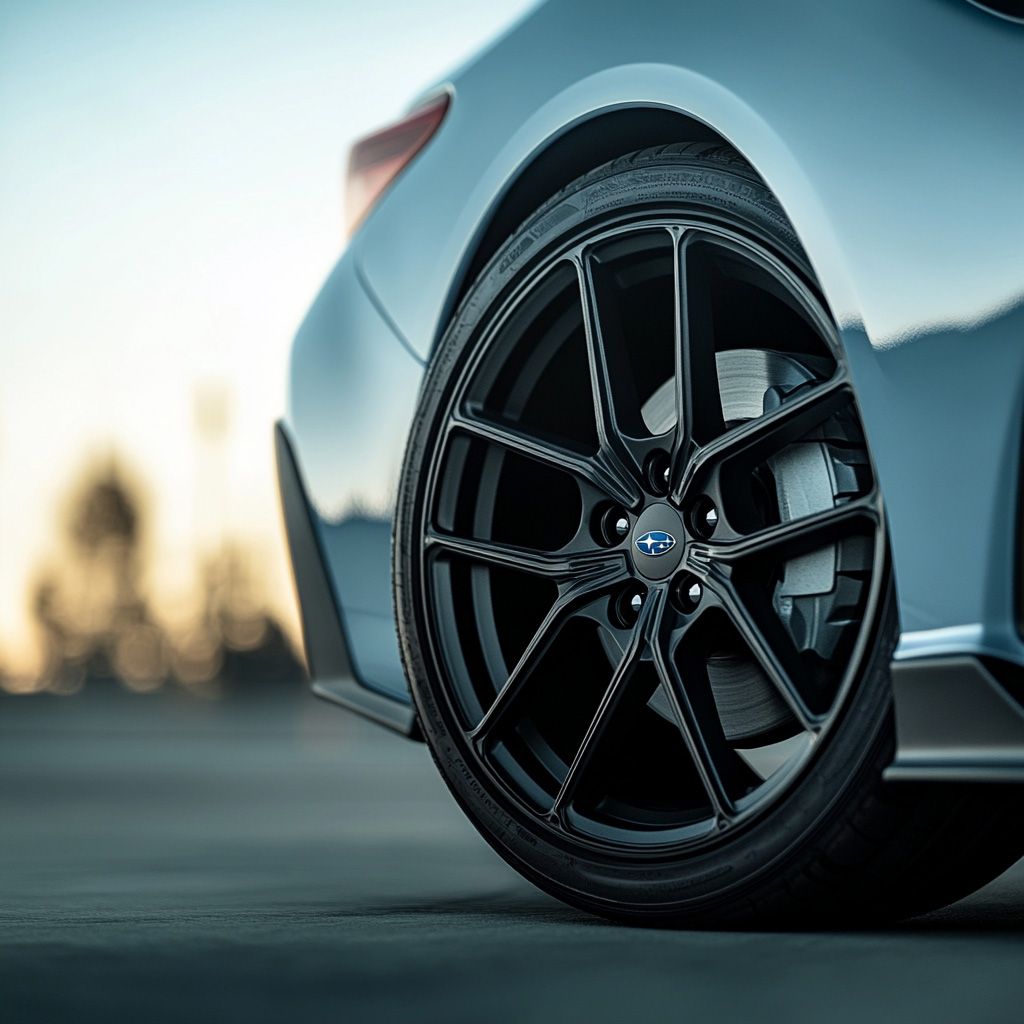 Close up of a 2023 Subaru Imprezza Wheel in Medford, Oregon