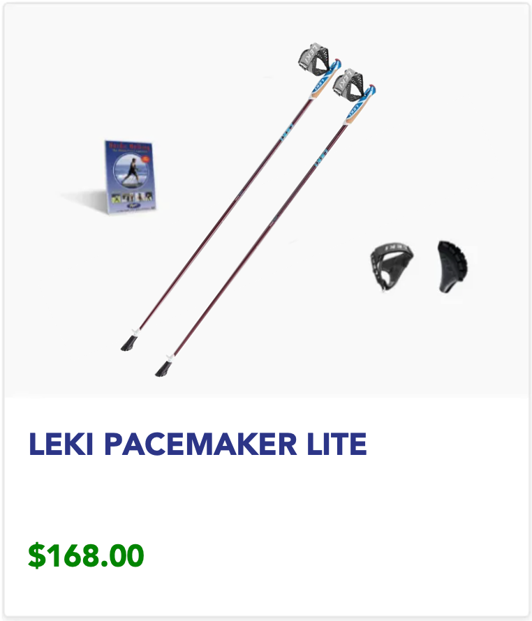 A picture of a pair of leki pacemaker lite walking poles