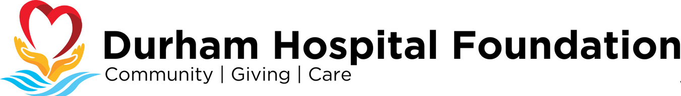 The logo for the durham hospital foundation community giving care