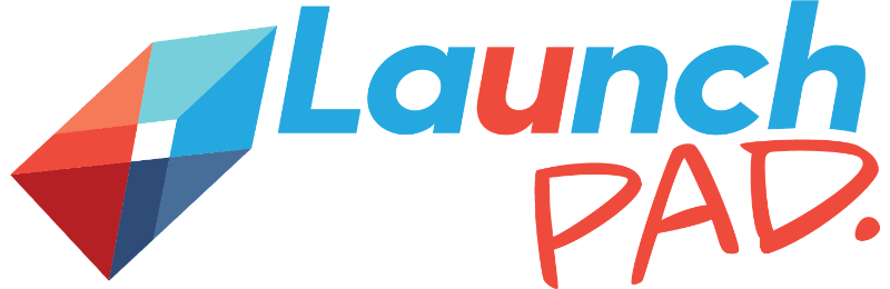 A logo for a company called launch pad