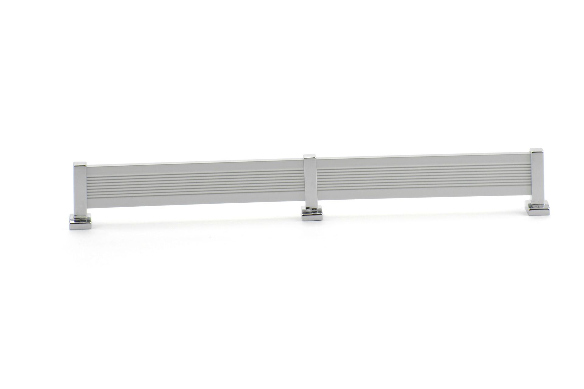 A 3d model of a white fence on a white background.
