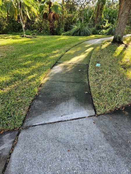 Yellow house with white columns, brown roof, and green lawn.
