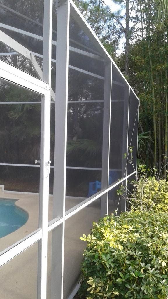 Fishhawk pressure washing pool cage