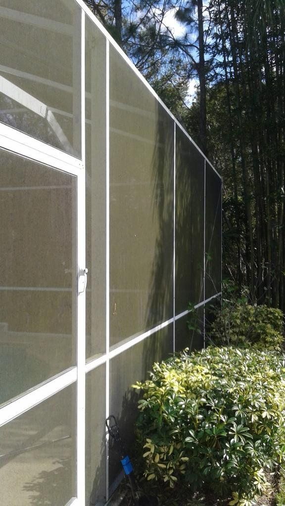 Fishhawk pressure washing pool cage