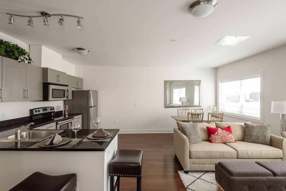 Interior - Living Room and Kitchen