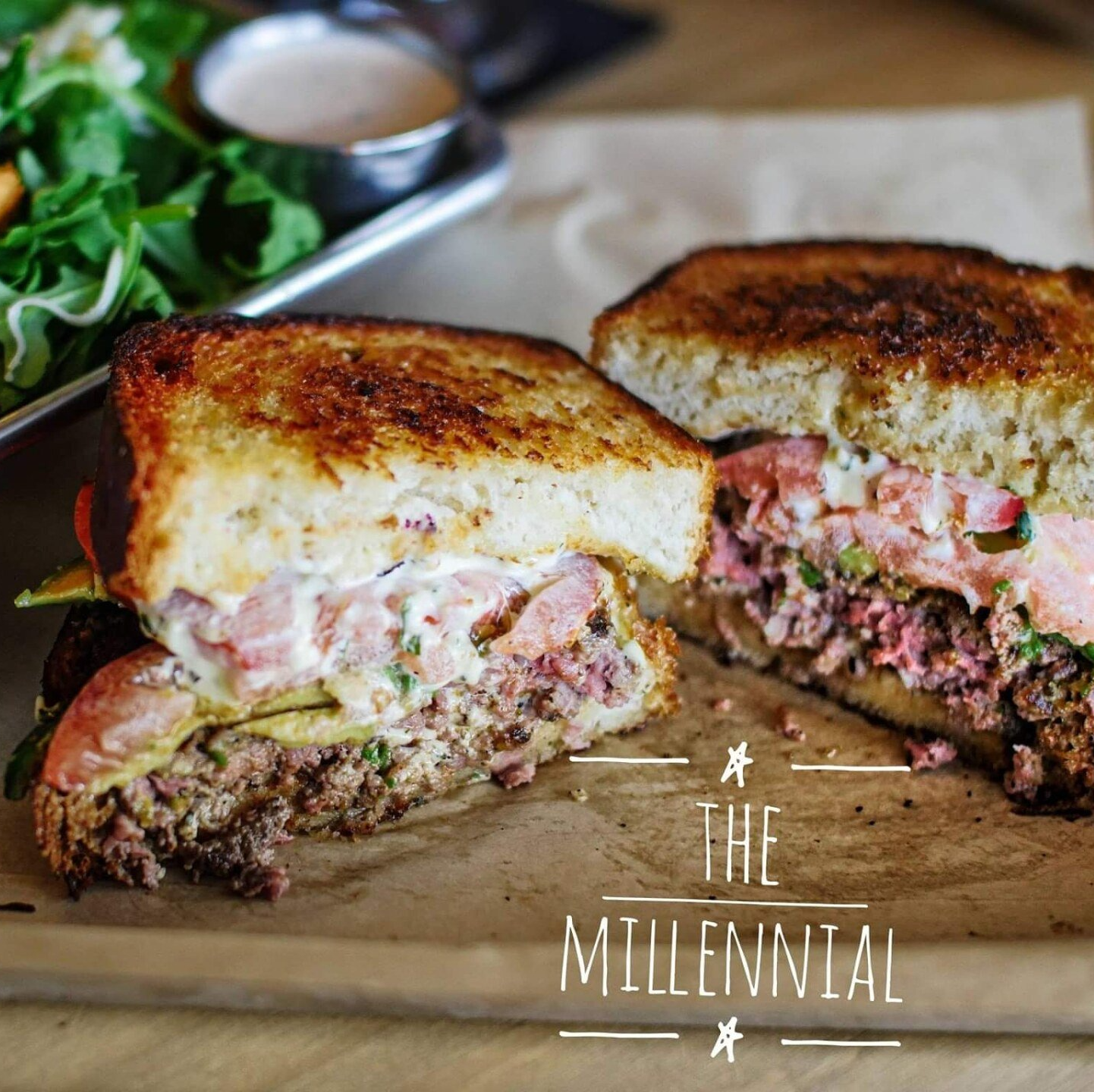 The Millennial burger from Brewer's Kitchen features avocado