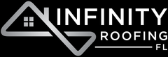The logo for infinity plumbing fl llc is white on a black background.