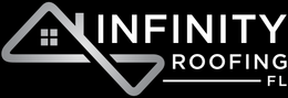 The logo for infinity plumbing fl llc is white on a black background.