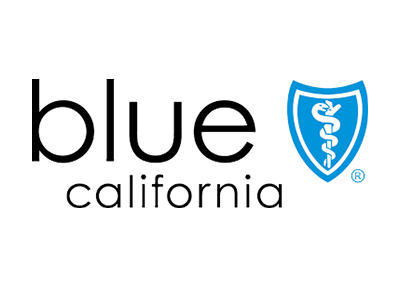 A blue cross blue shield logo with a cross and shield
