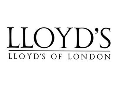A black and white logo for lloyd 's lloyd 's of london