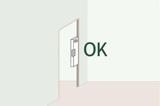 A drawing of a door with the word ok on it.