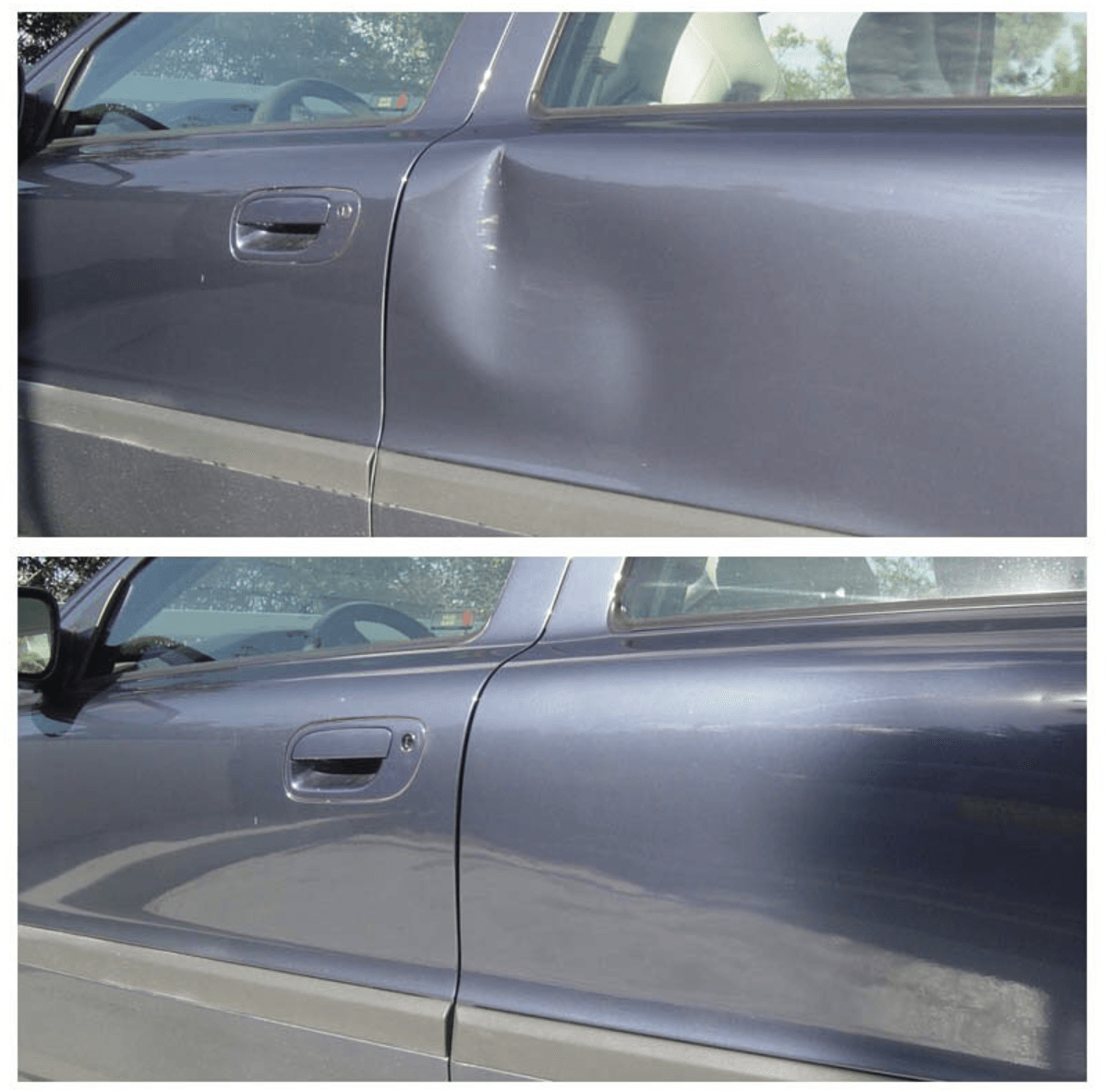 Paintless dent removal near Austin Texas before and after