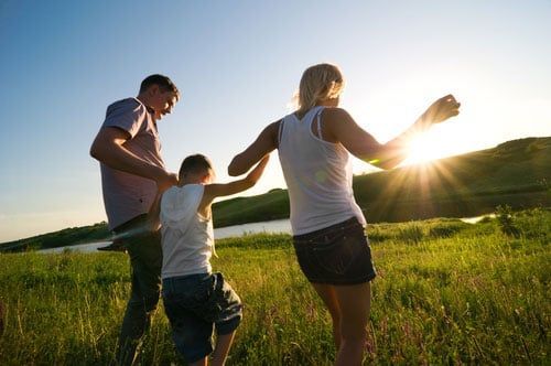 Family enjoying the nature