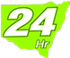 A Green And White Logo With The Number 24 On It 