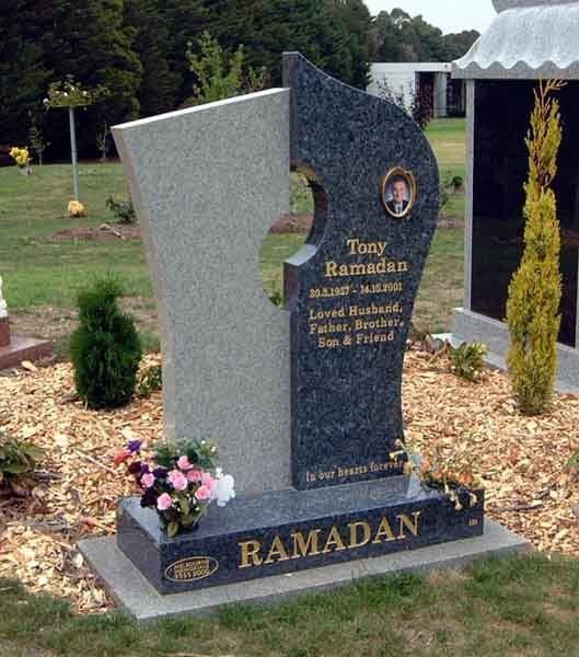 custom shaped headstone