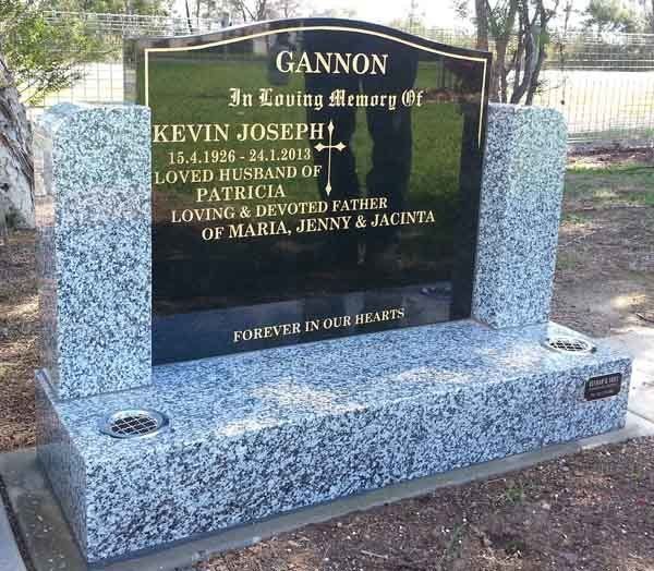 white and black granite stone