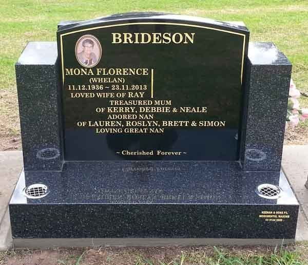 all black headstone