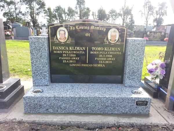 headstone with images