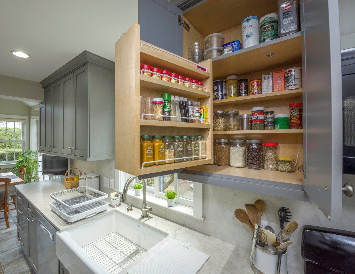 Overhead Pantry in Kitchen — Hudson Valley Cabinet And Woodworking Inc — Fishkill, NY