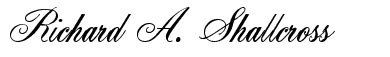 The name richard a. hallowoss is on a white background
