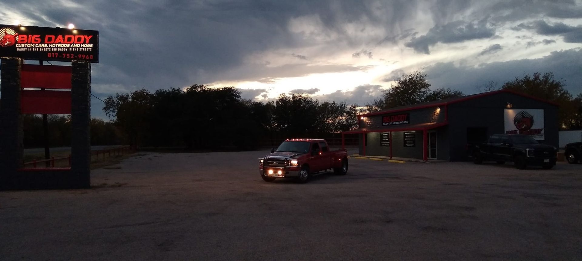 running car with new lights