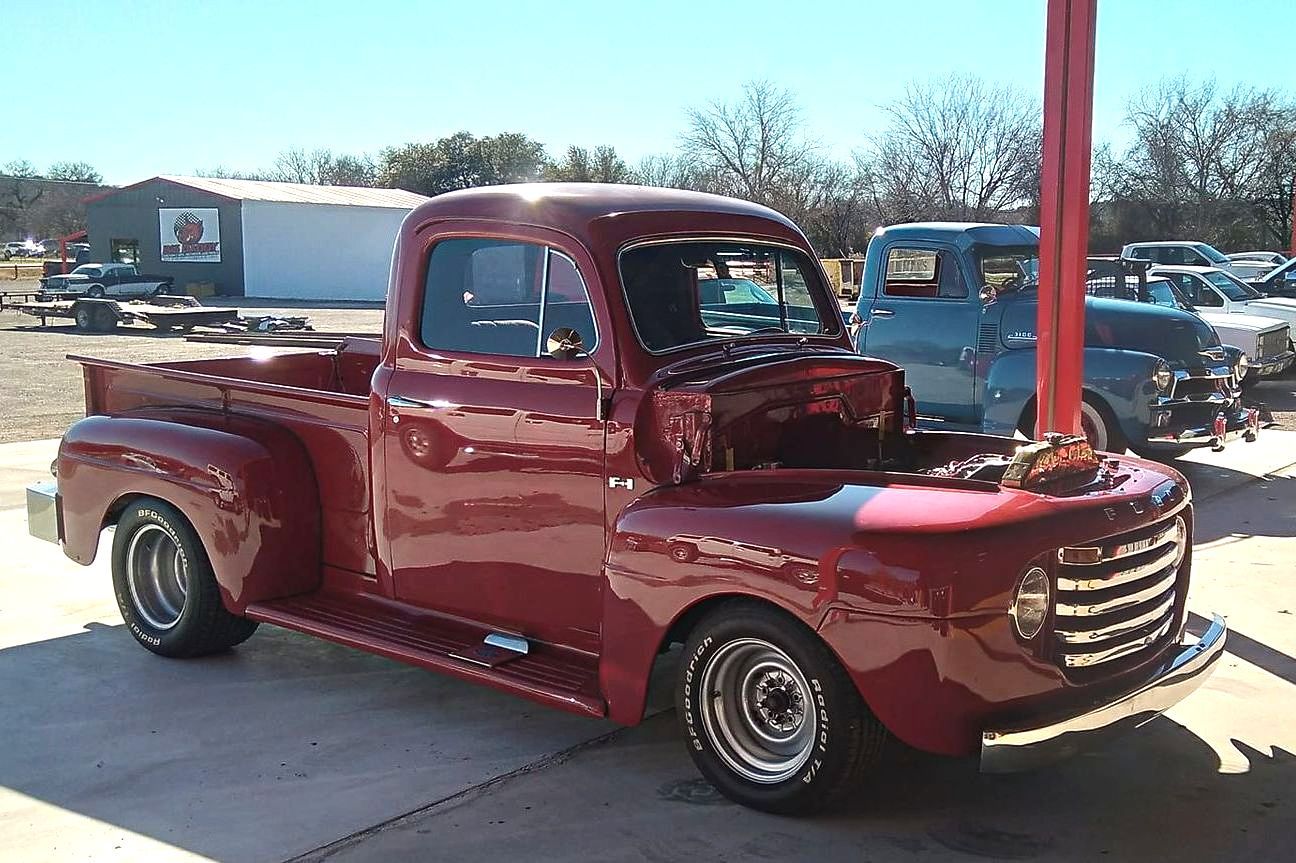 full restoration of a vintage red truck 