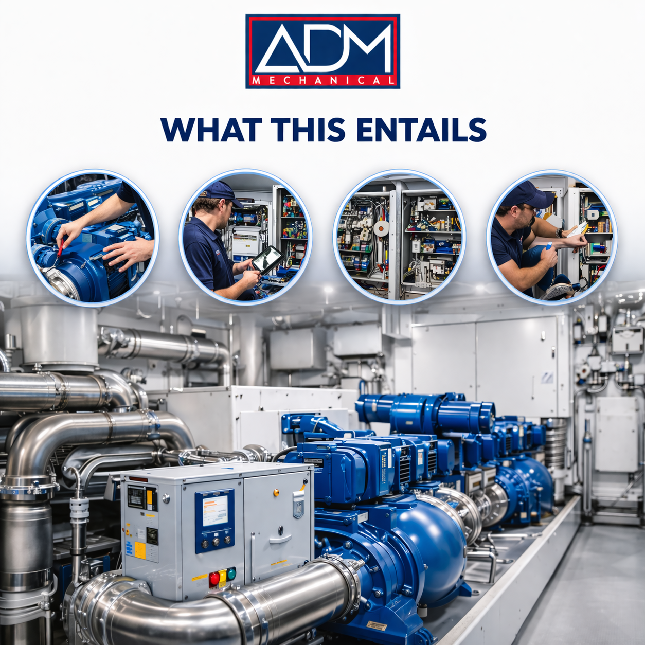 A gray air conditioner is sitting on a concrete platform outside of a house.