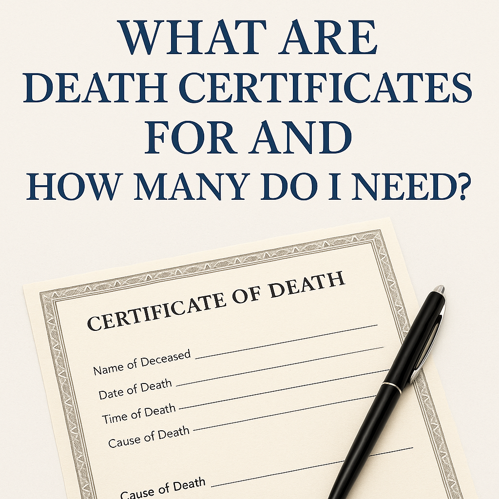 What are Death Certificates for and How Many do I Need?