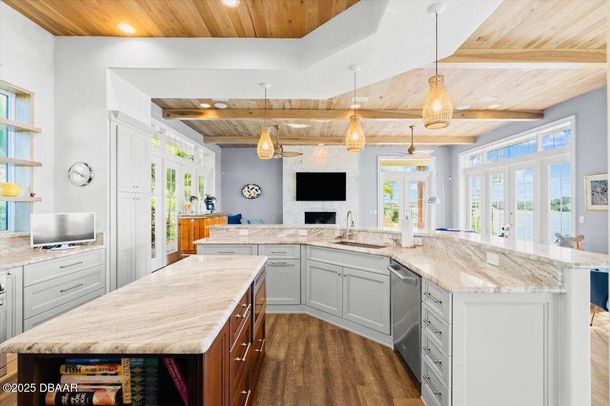 All wood cabinets
