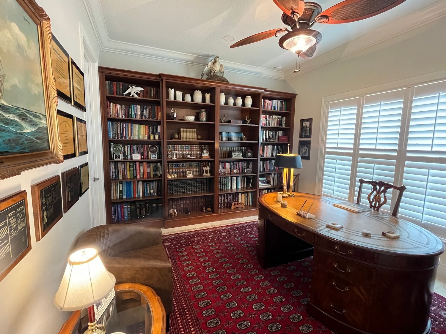 custom office shelving