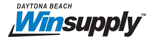 Daytona Beach Winsupply logo with blue and black text on a white background