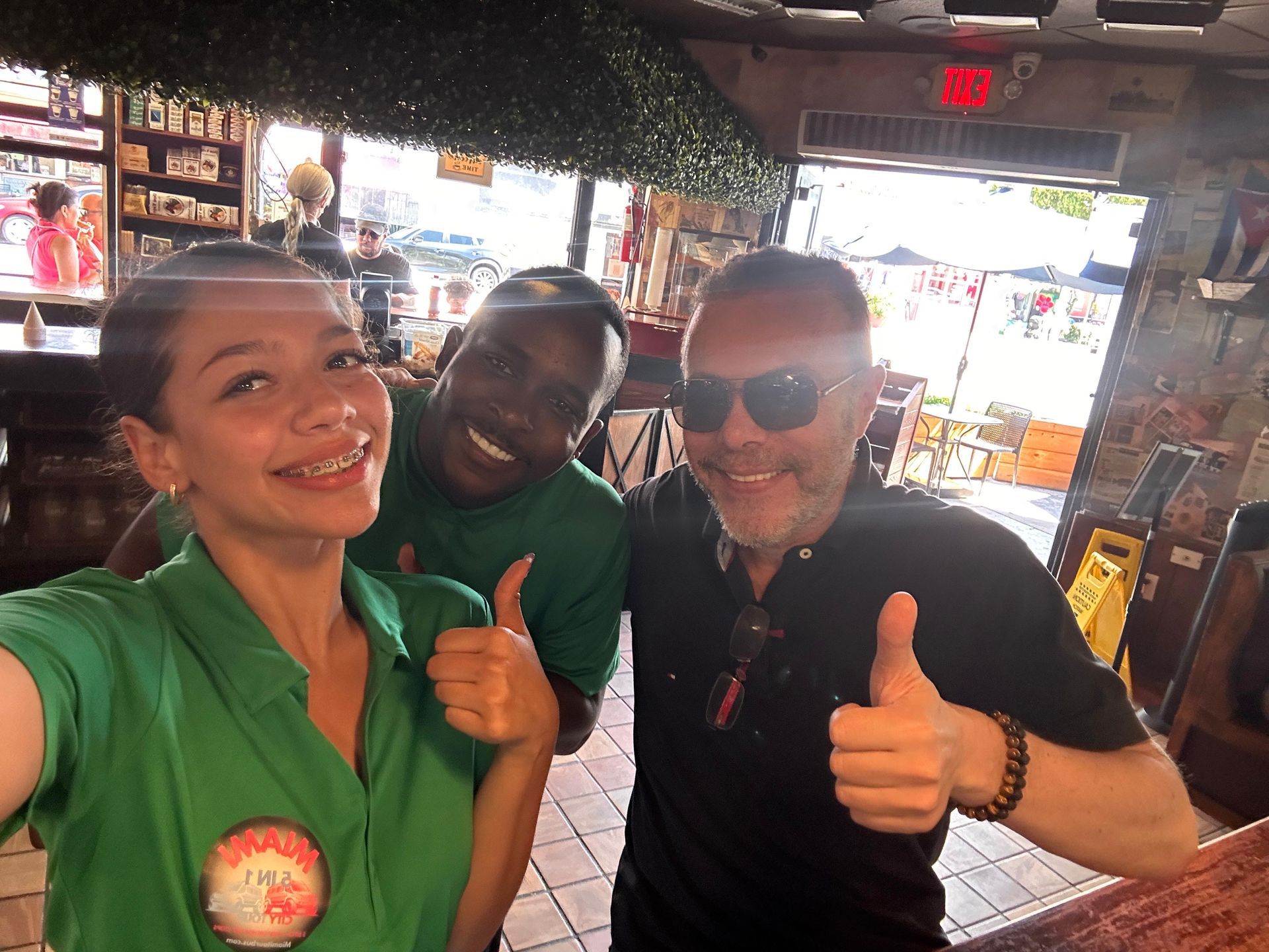 Tour Guide and Driver in little Havana with passenger