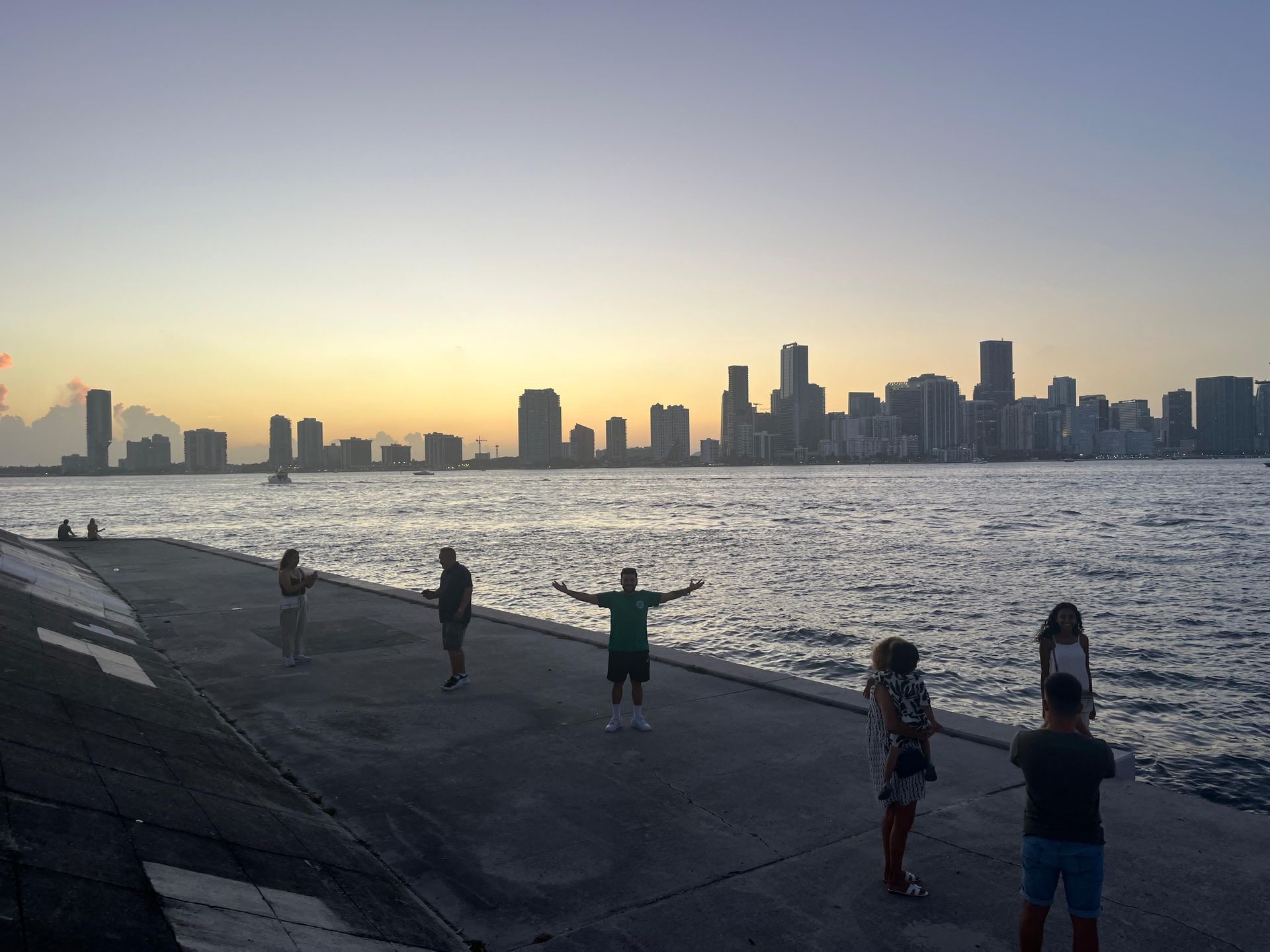Tour Guide happy in the secret Sunset Miami skyline Photo Spot 