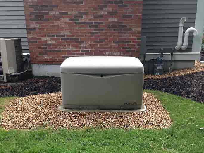 Installed Generator on the Backyard — Generator Services in Pembroke, MA
