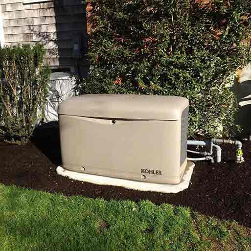 New Installed Generator on the ground — Generator Services in Pembroke, MA