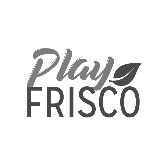 Play Frisco logo in gray and black text on a white background