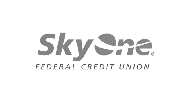 SkyOne Federal Credit Union logo in gray and blue