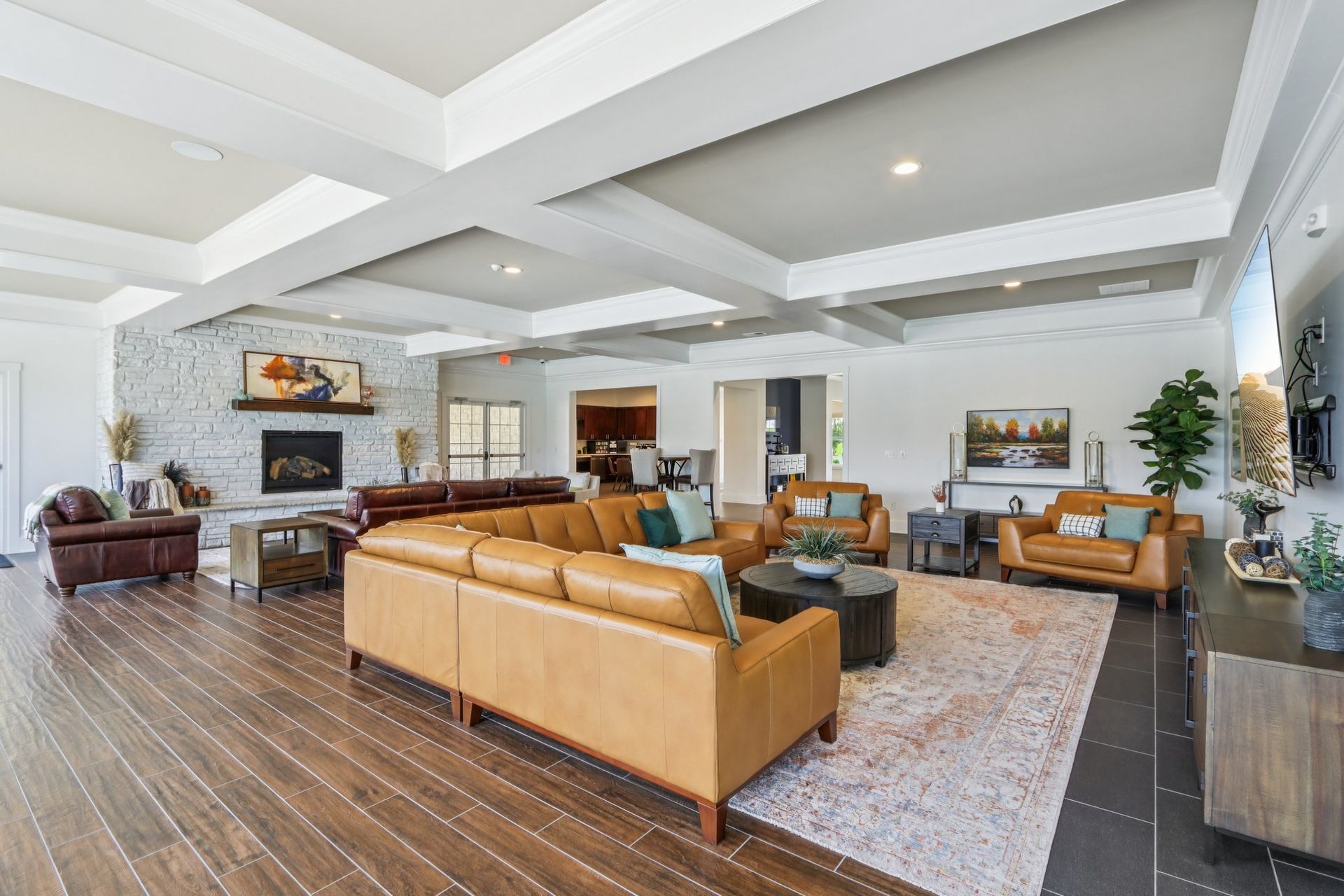 Indoor Community Fireplace