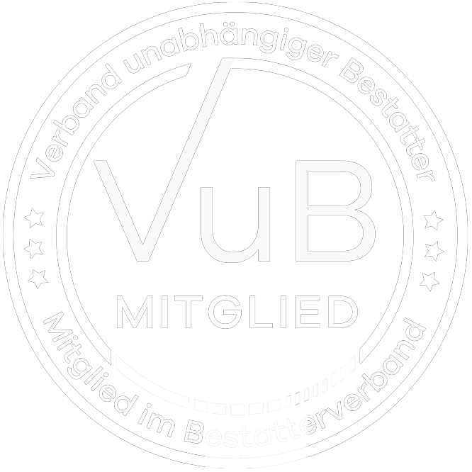 Siegel: Mitglied im Bestatterverband Hinweis auf die Mitgliedschaft im Bestatterverband