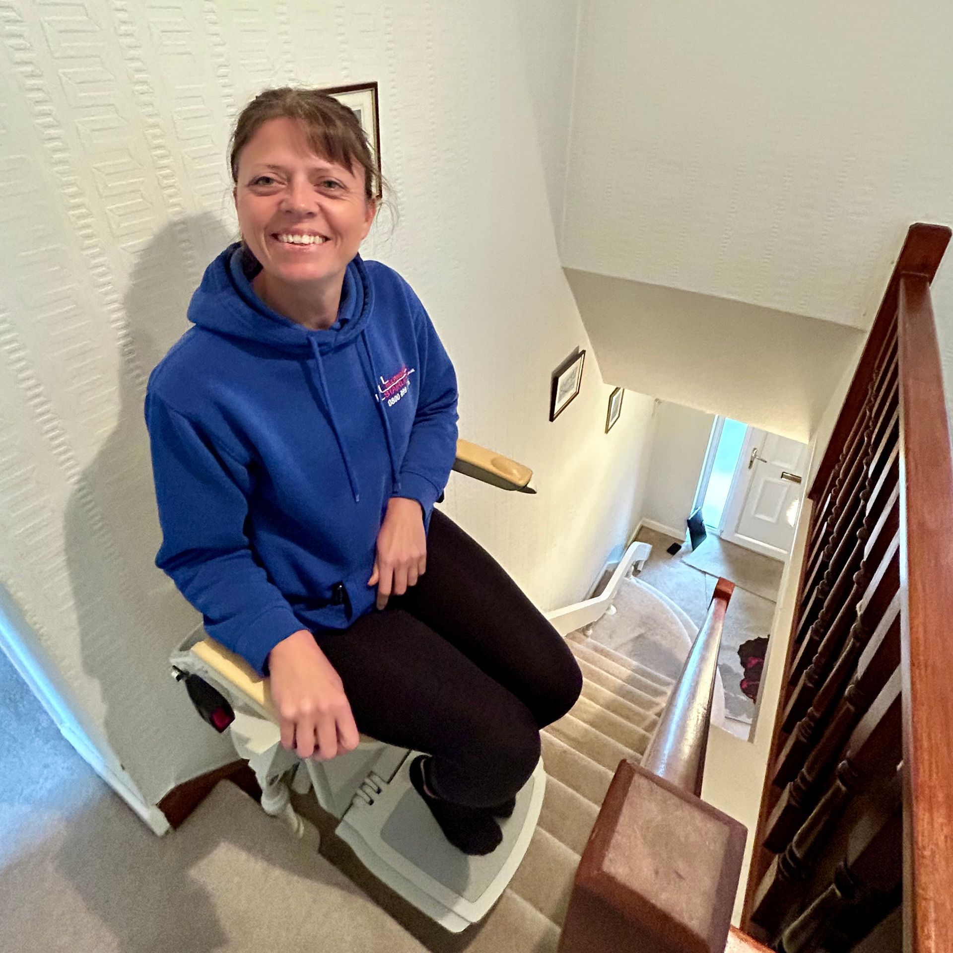 Straight and curved Acorn Stairlift Installation in Bristol Home