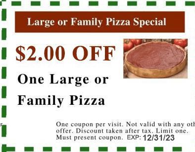 Pizza Coupons Highland IN Arrenello s Pizza