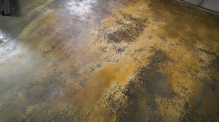 Concrete floor resurfaced.