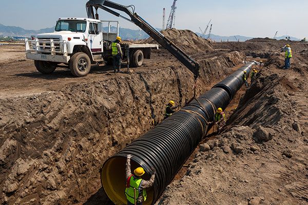 Commercial French Drain Installation