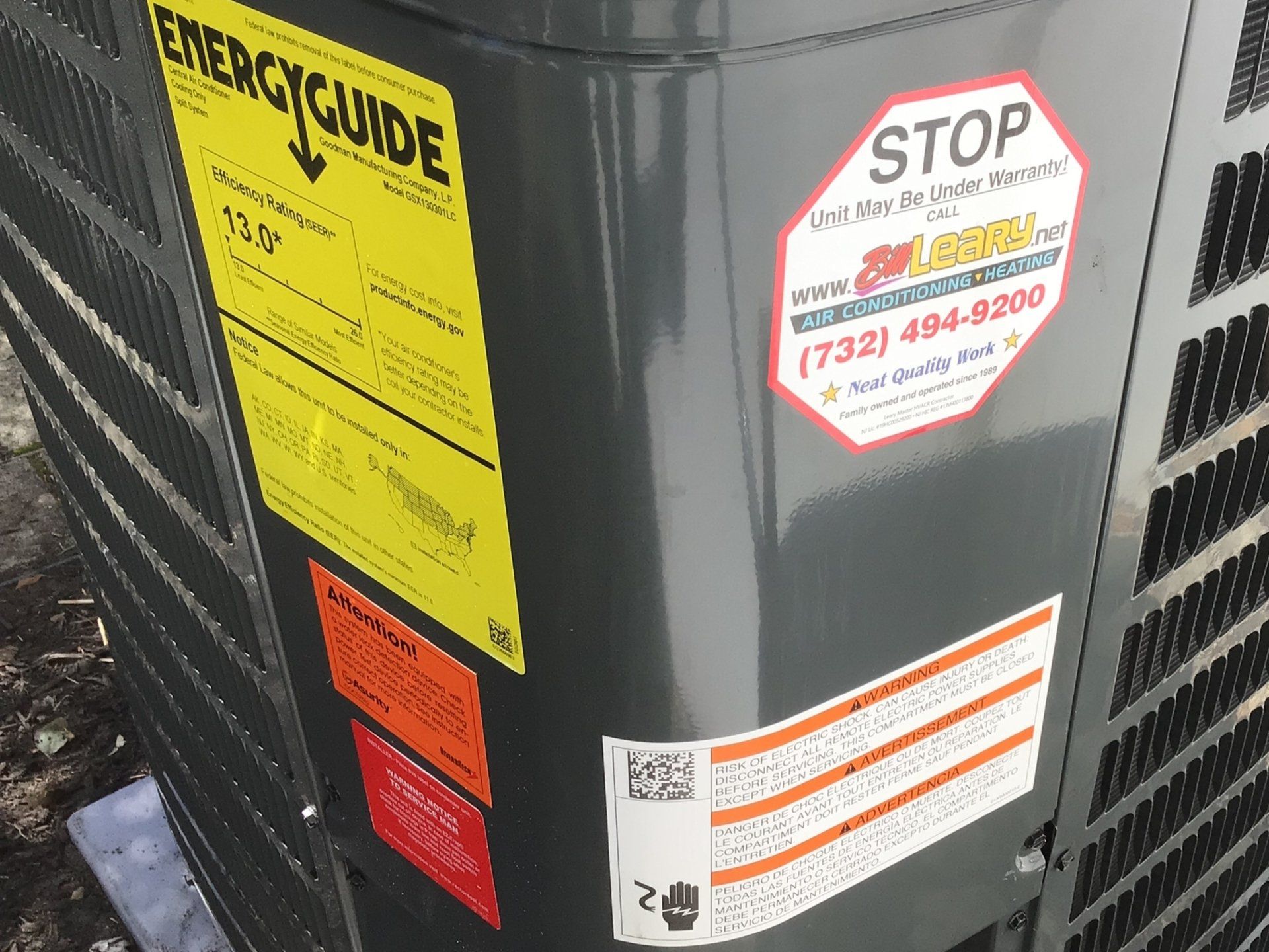 Image for Bill Leary Air Conditioning & Heating, HVAC repair and service company in New Jersey.