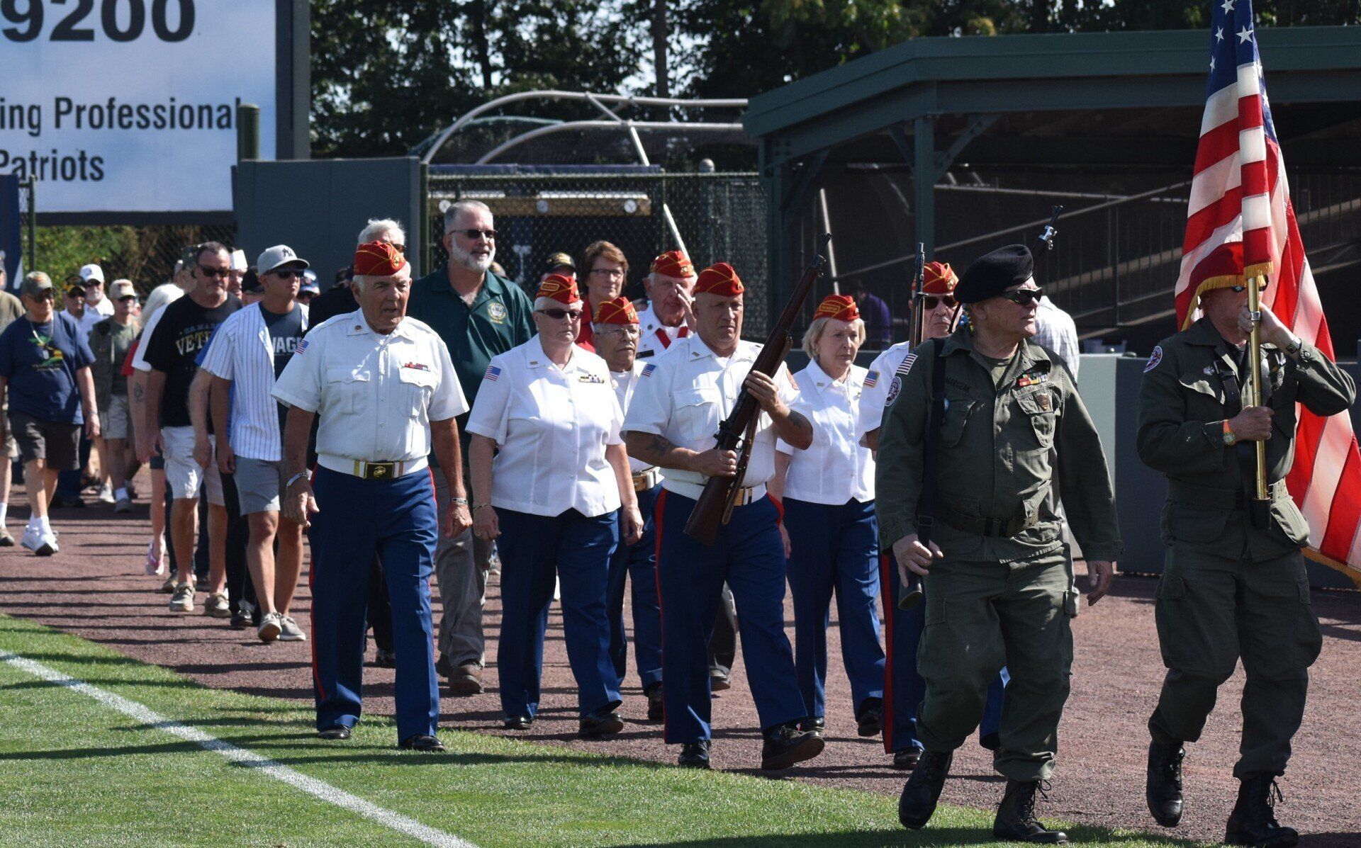 Veterans honored at baseball game supported by Bill Leary HVAC, NJ.