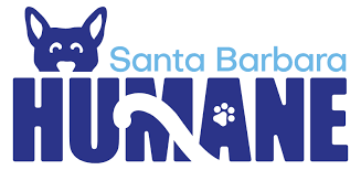 A logo for santa barbara humane with a dog on it
