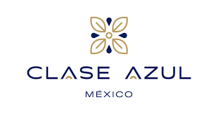 A blue and gold logo for clase azul mexico
