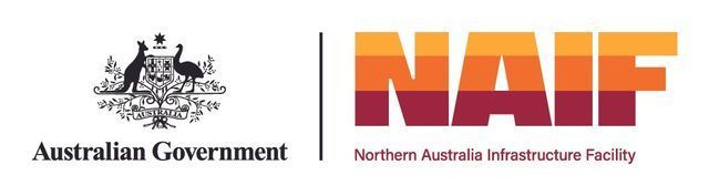 Australian Government logo next to the Northern Australia Infrastructure Facility (NAIF) logo with orange and red text.
